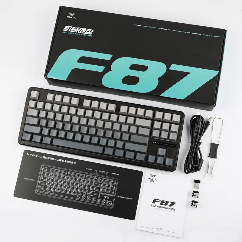 Mechanical Gaming Keyboard with Bluetooth & Wired Connectivity, Gasket Mount, 87 Keys