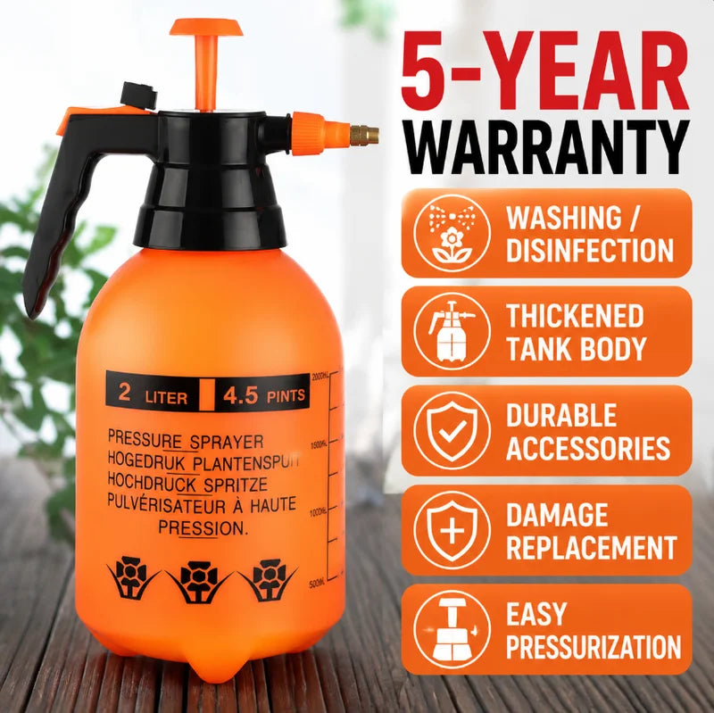 Multi-Purpose Handheld Garden Sprayer with Adjustable Nozzle 2.5L