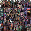 50PCS Gothic Cat Moon Stickers Halloween Tarot Decals for Scrapbook Phone Luggage