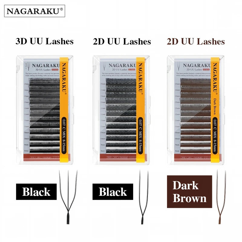 False Eyelash Extensions U Shape 2D 3D Cross Volume Mesh Mesh Net for Makeup
