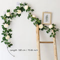 Artificial Silk Peony Flower Vine Wall Hanging Garland for Christmas & Wedding Decor