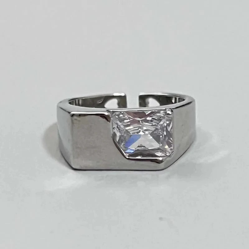 Vintage Cross Star Open Ring for Women Men Gothic Punk Jewelry Adjustable Gift