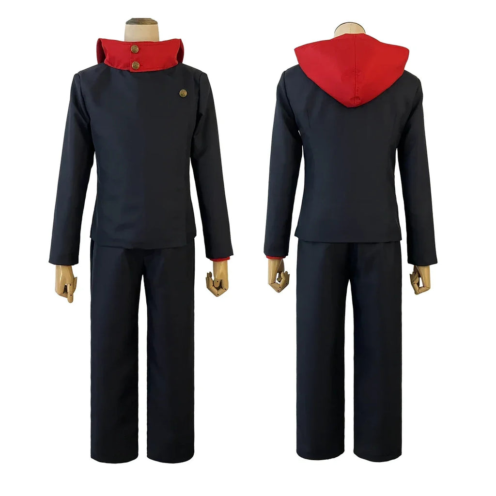 Anime Cosplay Costume Itadori Yuji Uniform Set with Wig and Accessories