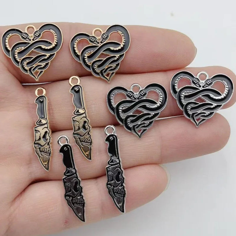 Halloween Dark Style Skull Pendant Jewelry Set for Couples - Alloy Accessories