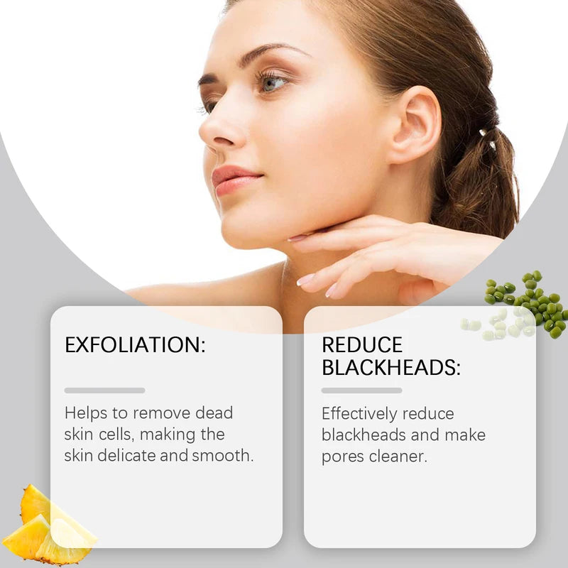 Gentle Enzyme Face Powder Wash for Oil Control & Brightening - Deep Cleansing, Blackhead Removal