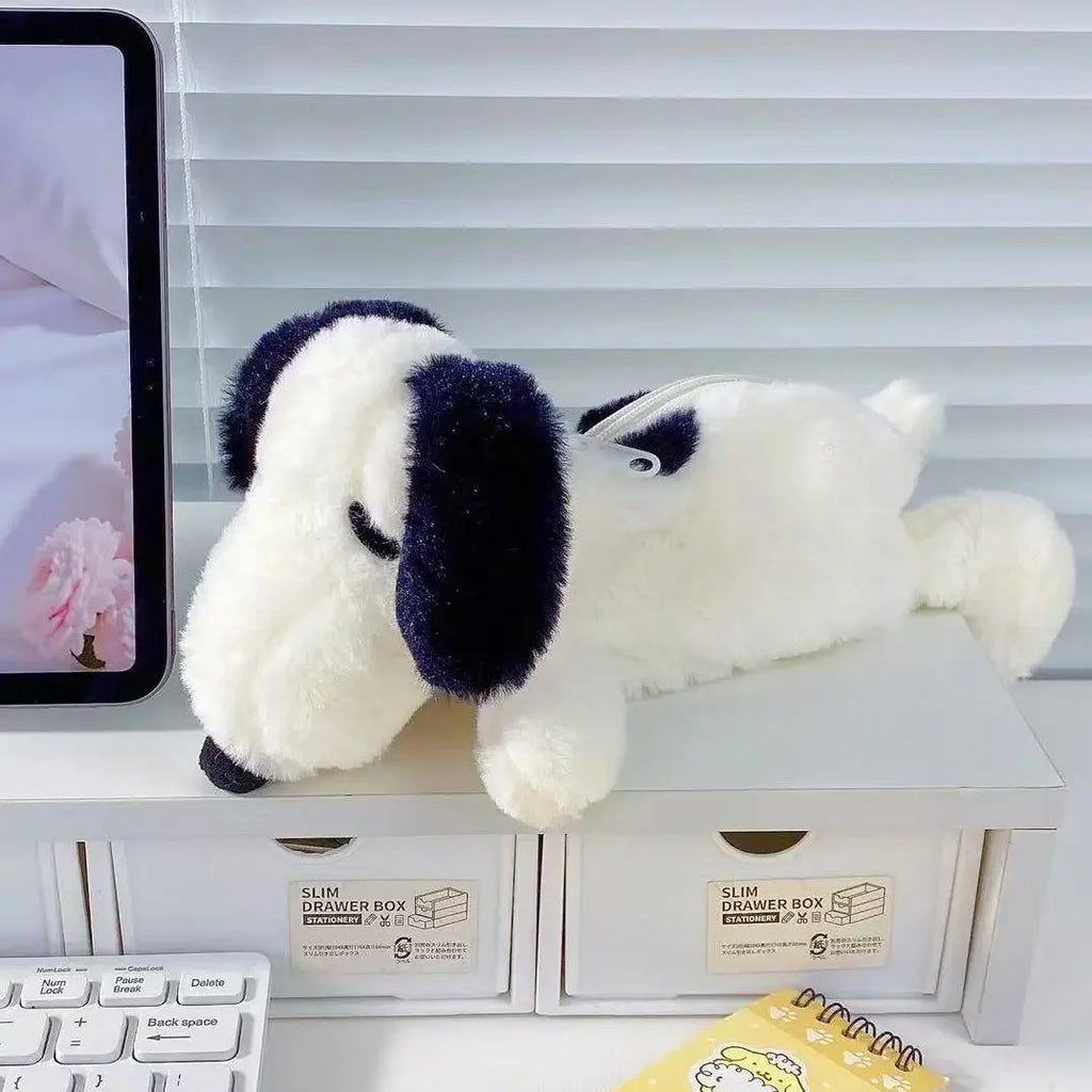 Large Capacity Snoopy Plush Pencil Case - Cartoon Pen Bag for Students