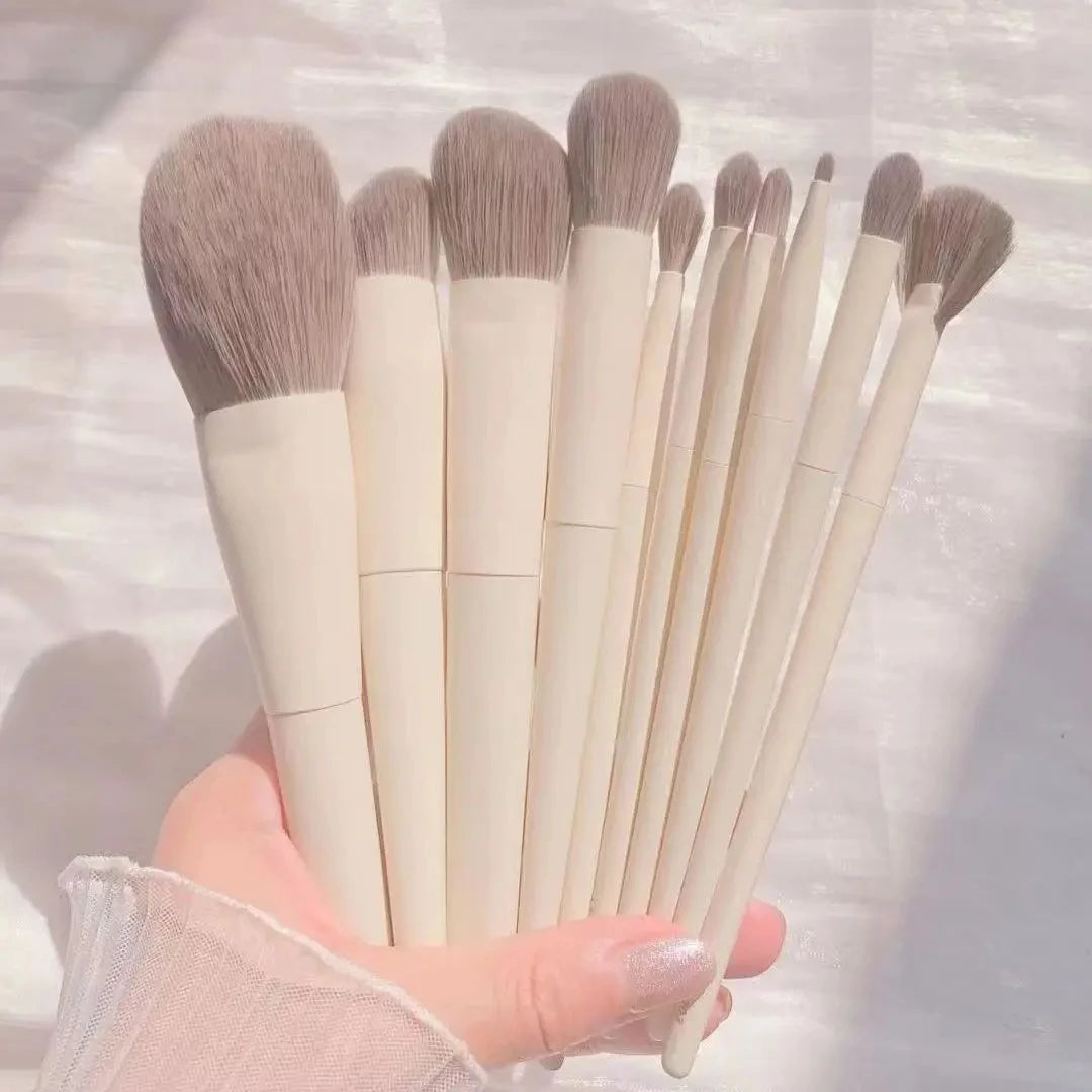 10pcs Makeup Brush Set Cosmetic Tools for Face & Eye Makeup - Beauty Kit