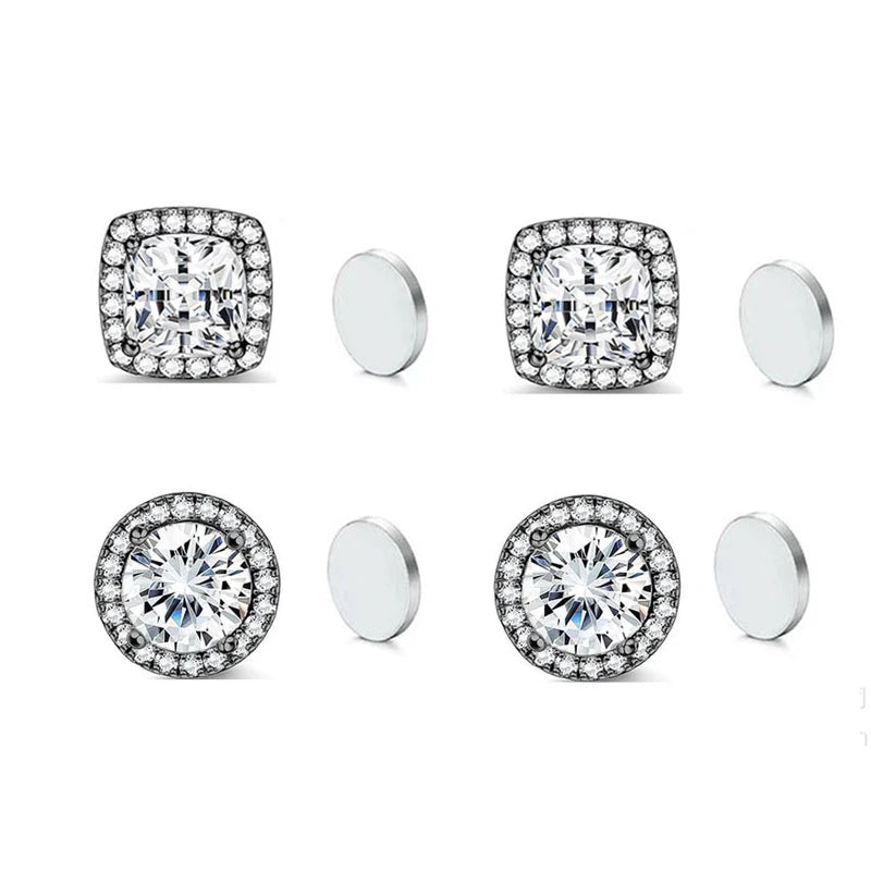 Magnetic Clip-On Earrings for Women Men No Piercing Fashion Jewelry - Multiple Colors