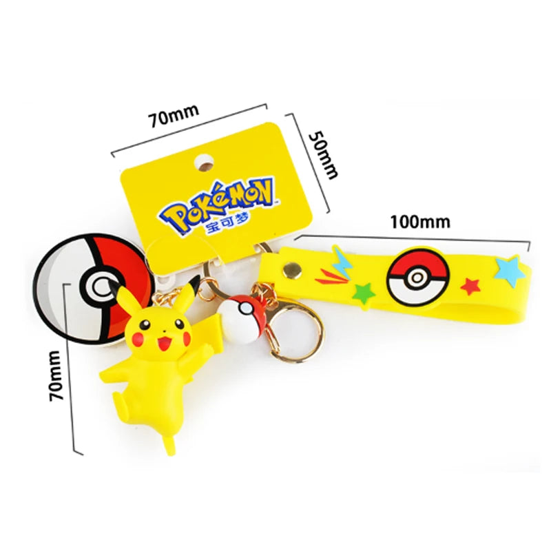 Pokemon Action Figure Keychain Set - Morpeko, Gengar, Meowth, Cubone & More