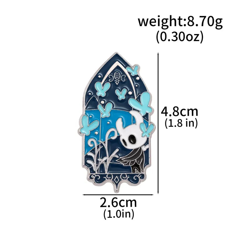 Hollow Knight Brooch Metal Enamel Badge Anime Cosplay Accessories for Fans