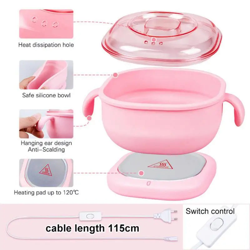 Foldable Portable Wax Heater & Warmer for Hair Removal 400ML Silicone Body Spa