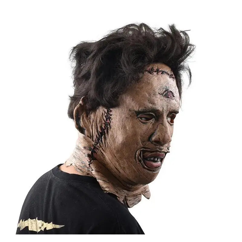 Halloween Leatherface Latex Mask for Cosplay & Party Costumes