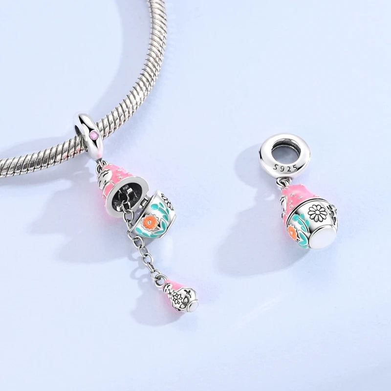 Sterling Silver Charms for Bracelets & Necklaces - Family Mother Girl Beads