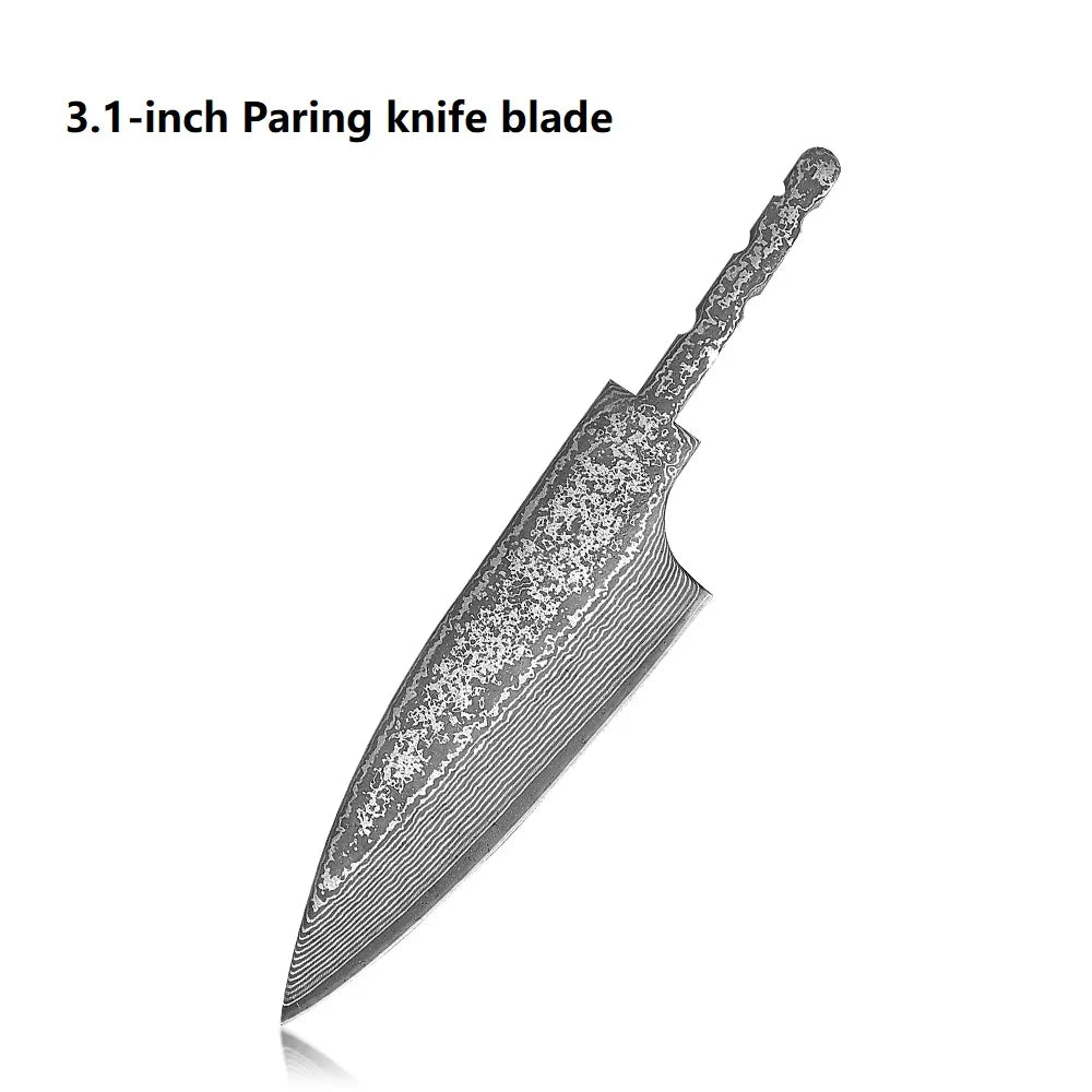 DIY Damascus Steel Chef Knife Blade - Full Tang Japanese Kitchen Tool