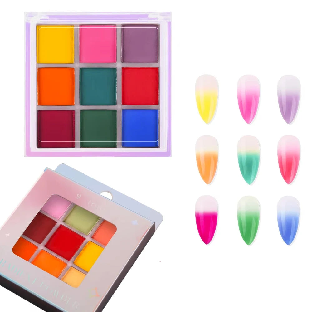 40 Color Rainbow Glitter Nail Powder Kit - Matte Finish Long-Lasting Gradient Nail Art