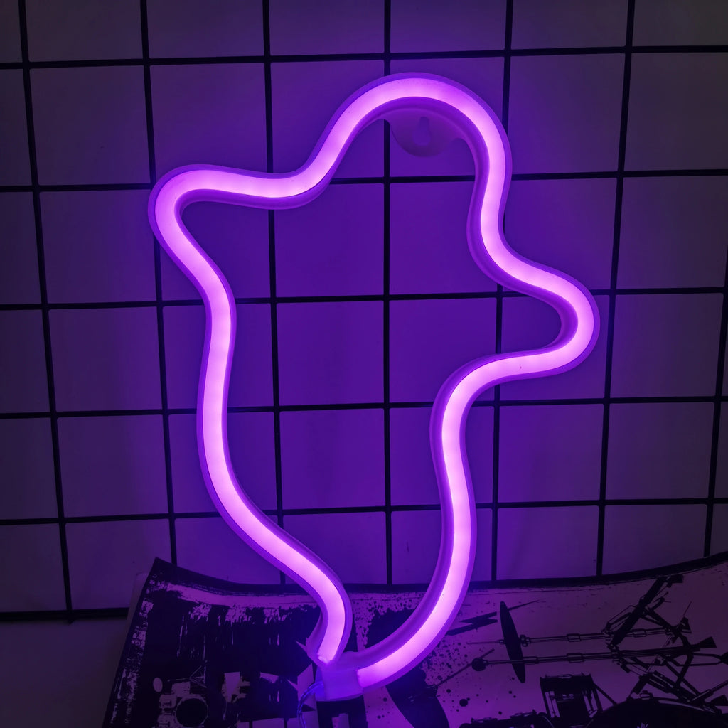 Halloween Bat Neon Wall Decor LED Sign Party Gift USB or Battery Powered