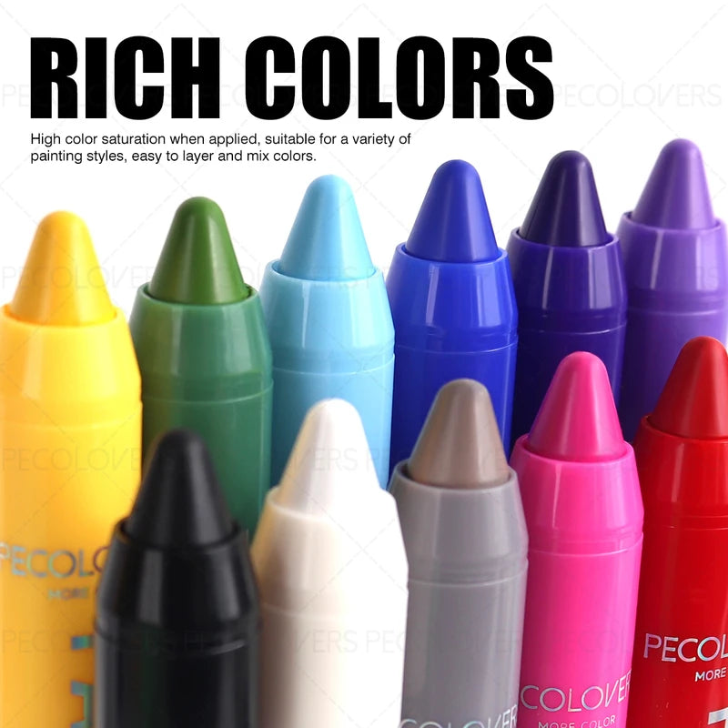 Color Body Painting Pens Set for Face & Body - Multi-Color, High Color Rendering