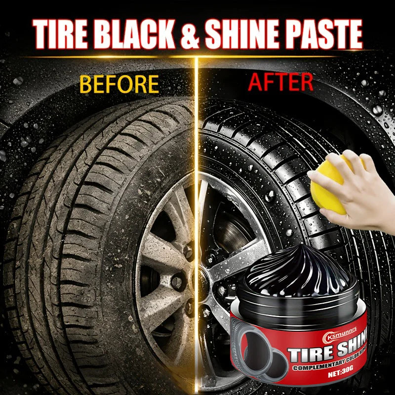 Long-Lasting Black Tire Wax for Motorcycle and Bicycle Plastic Parts Gloss & Scratch Coverage