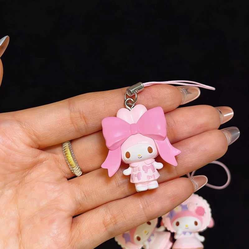 Cute Bow Cat Melody Pendant Blind Box Keychain - Cartoon Animal Figure Gift