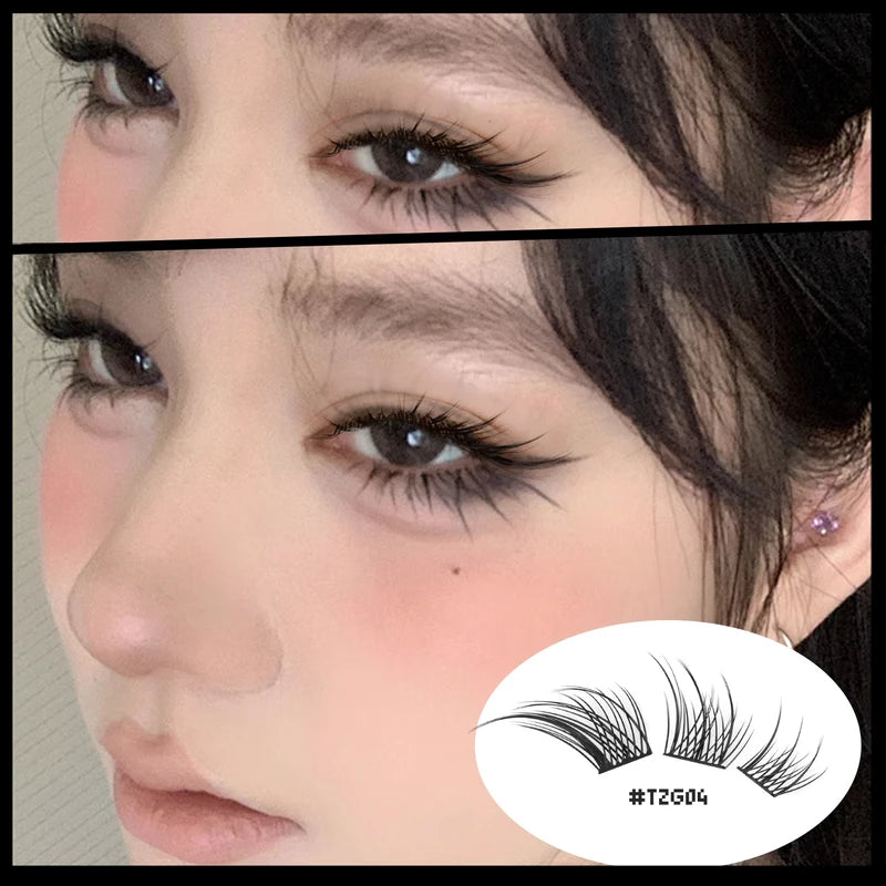 False Eyelash Clusters Kit with Winged End Eye Extensions for DIY Makeup