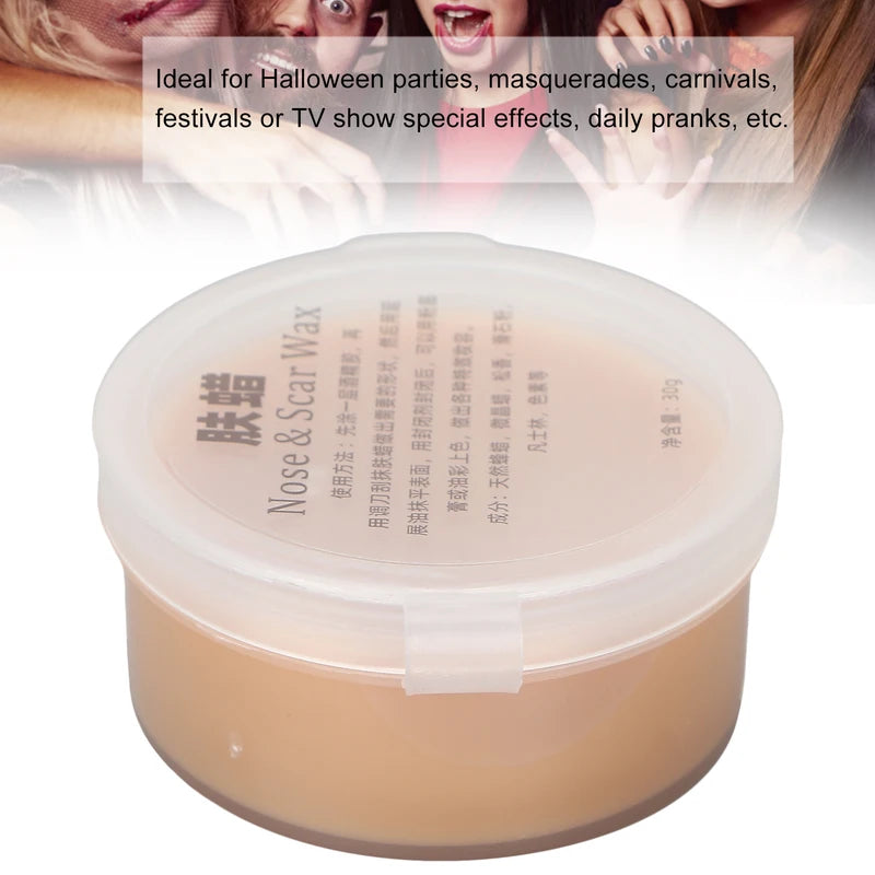 Fake Wound Scar Wax for Halloween and Cosplay - 30g Light Skin Tone