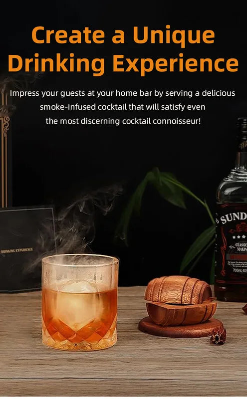 Whiskey Smoker Kit with 4/6 Flavors Cocktail Infuser Set for Bourbon and Whiskey Gifts