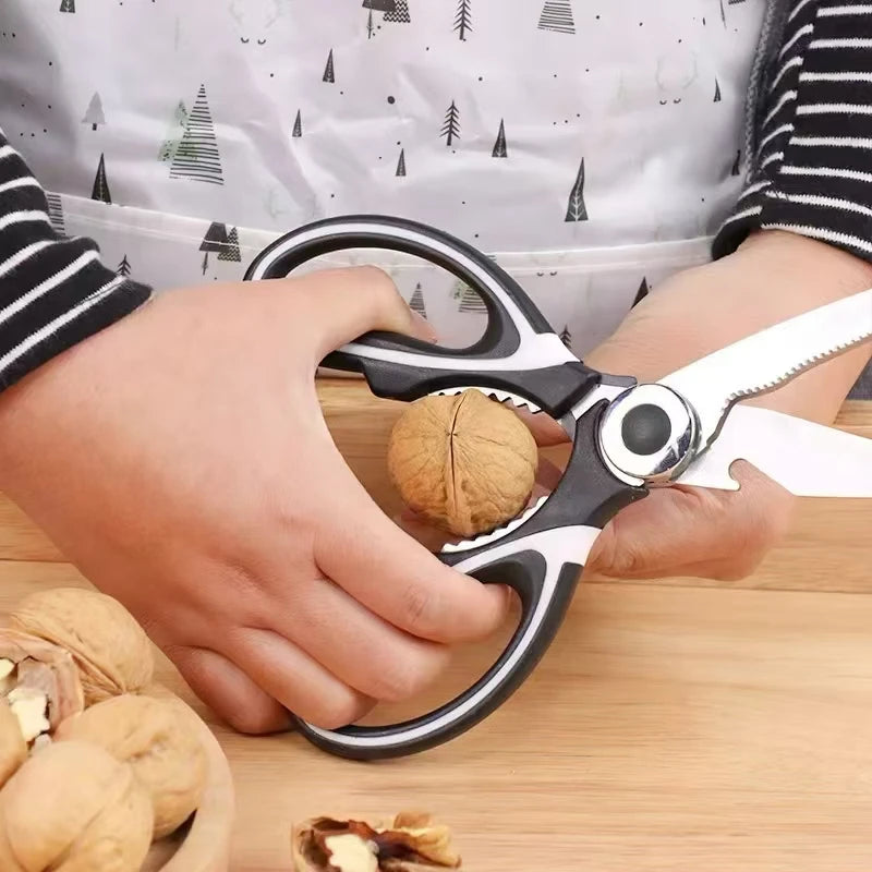 Multifunctional Kitchen Scissors - Fish, Meat & Food Prep Stainless Steel