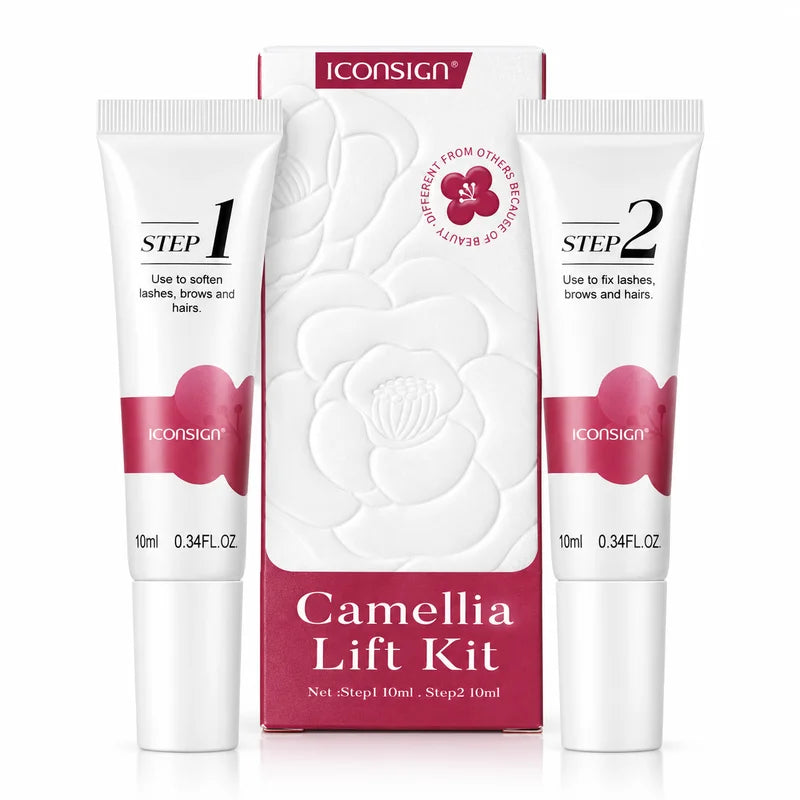 Camellia Lash and Brow Lift Set - Curled Lashes and Brows with Gentle Formula