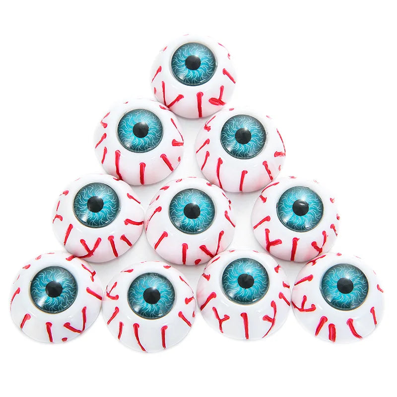 Bloodshot Eyeball Resin Miniature Decor 2pcs Halloween Horror DIY Craft Supplies