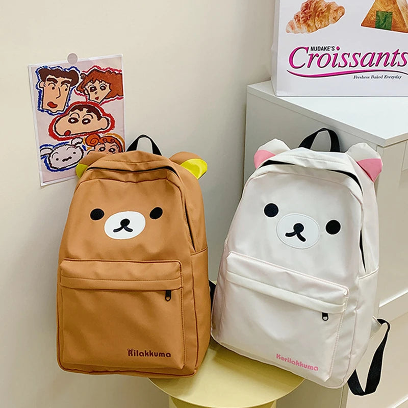 Cute Bear Rilakkuma Large Capacity Anime Cartoon Backpack for Students