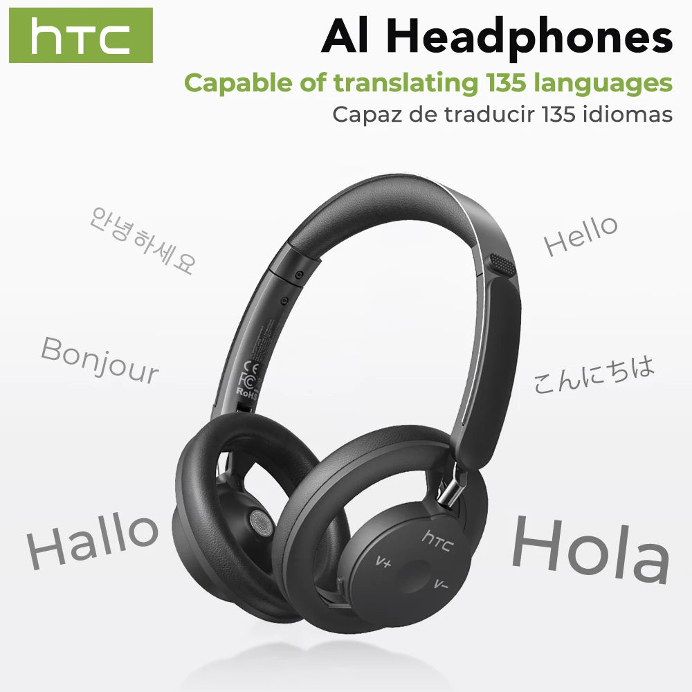 Open-Ear Wireless Headphones Bluetooth V6.0 Foldable Ultralight Earbuds