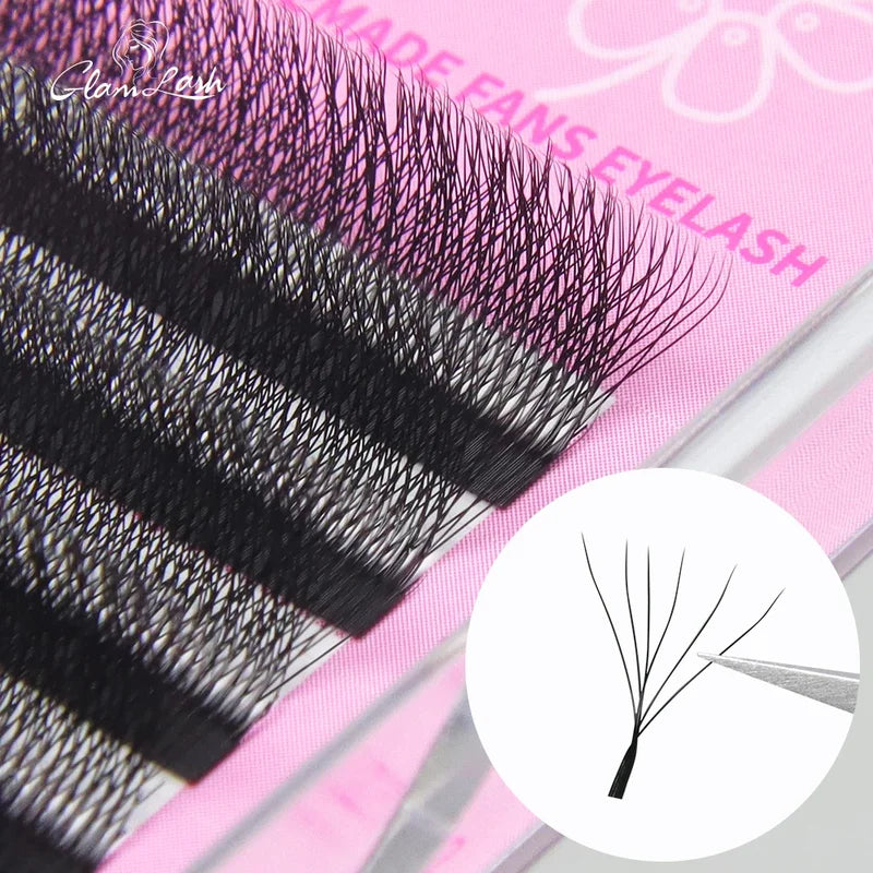 Premade 6D W Shape Eyelash Extensions Volume Fans for Natural Makeup - Clover W Style