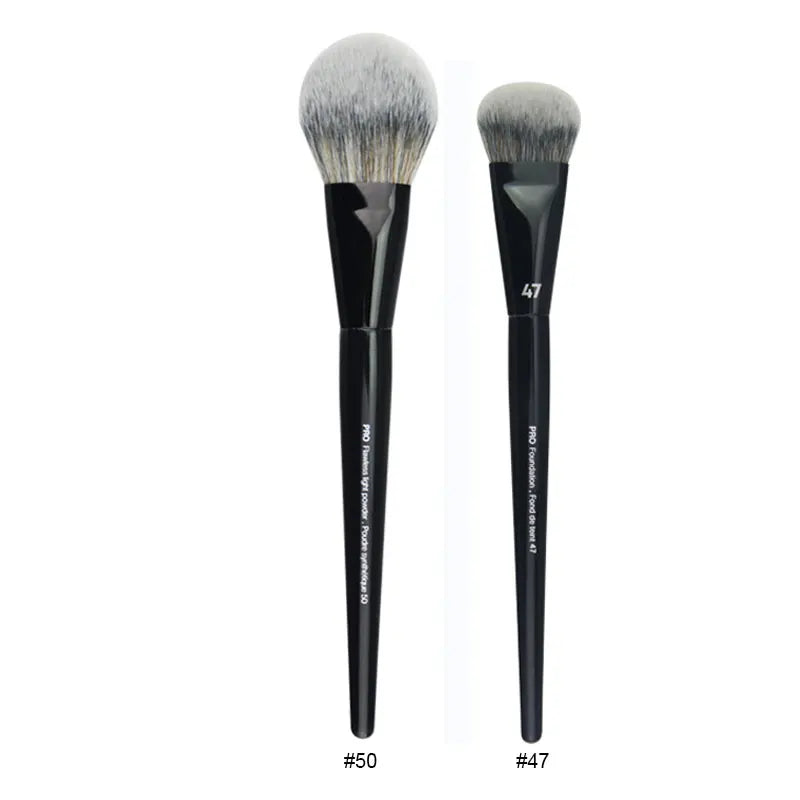 2PCS Makeup Brush Set - Synthetic Hair Face Eye Powder Foundation Blending Tools