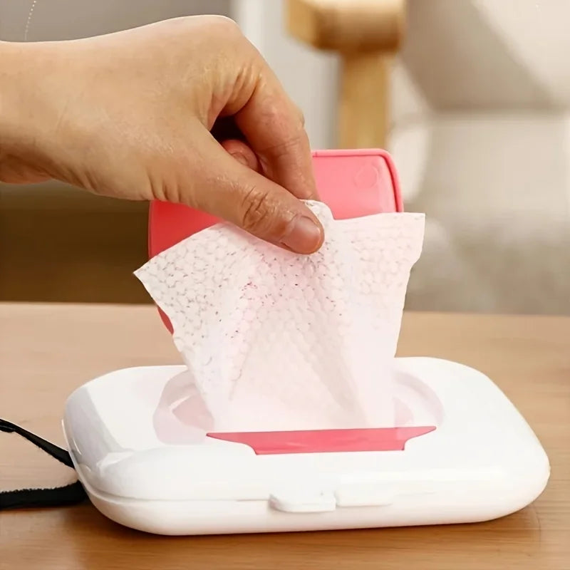 Refillable Baby Wipe Dispenser Case for Indoor Outdoor Travel & Reusable Use