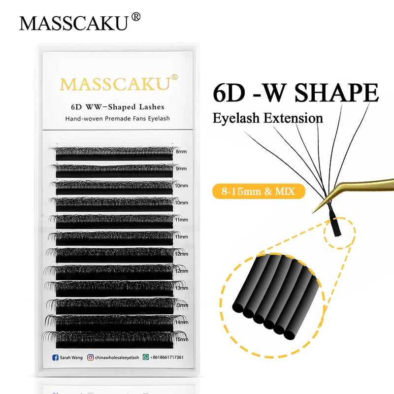 Premade Volume Eyelash Fans - Faux Mink 3D Bloom W Shape Lash Extensions