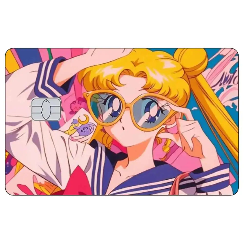 Anime Cartoon Credit Card Skin Stickers Protective Cover Case Self-Adhesive