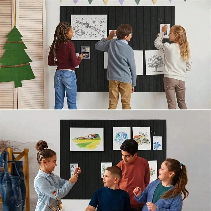 12-Pack Felt Wall Panel Stickers for Photo Display & Home Decor