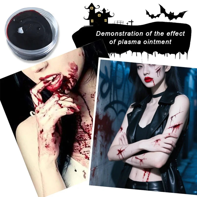 30g Fake Blood for Halloween Costume Makeup, Horror Cosplay & Pranks