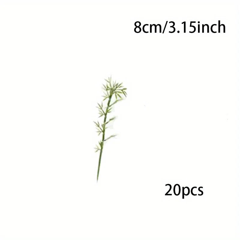 Mini Model Bamboo Tree Set for Micro Landscape DIY Crafting and Home Decor - 20 Pieces