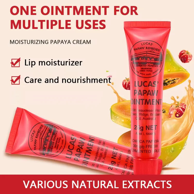 Moisturizing Lip Balm with Papaw Ointment - Hydrating Universal Cream 25g