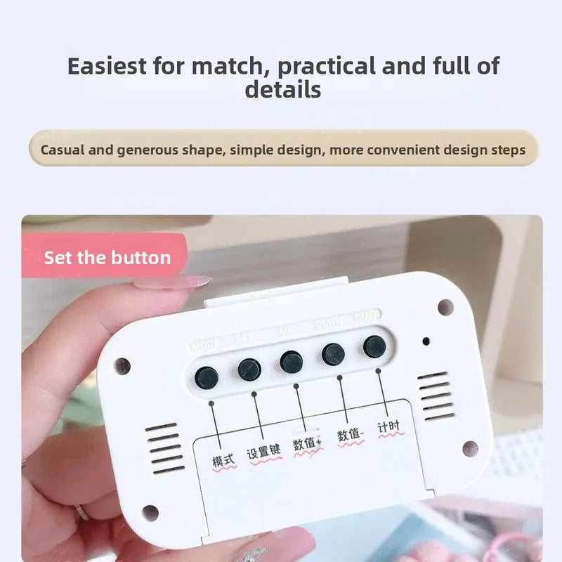 Digital Alarm Clock for Bedside and Home - Date, Temperature, Night Light, Snooze