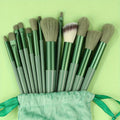 13-Piece Portable Makeup Brush Set with Storage Bag - Super Soft & Travel-Friendly