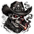 Western Cowboy Skull Car Stickers Decals for Vehicle Bumper Windows Motorcycle Laptop Walls