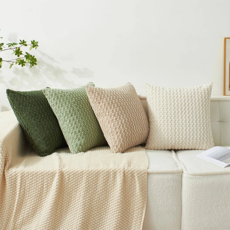 Double-Sided Boho Style Decorative Throw Pillow Cover - Neutral Farmhouse Cushion Cover