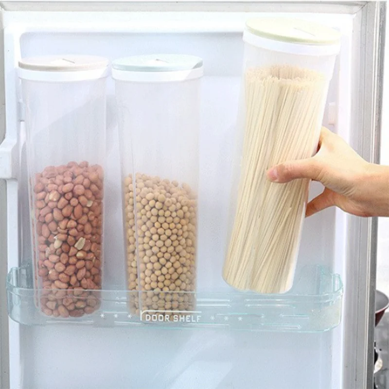 Food Storage Can for Pasta Noodles Sealed Plastic Container with Locking Lid