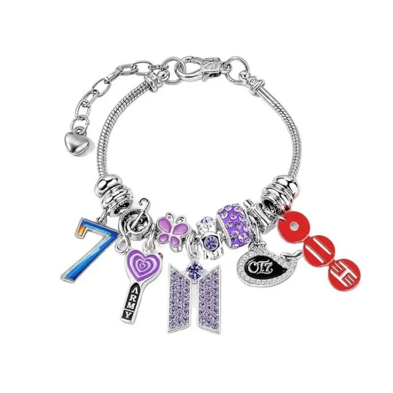 BT21 Group Whale Bead Bracelet Fan Merchandise Ot7ARMY