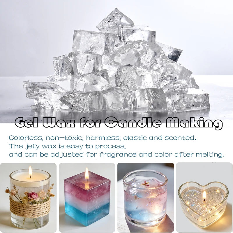 Clear Gel Wax for Candle Making & Jewelry Crafting - 100g/500g/1000g
