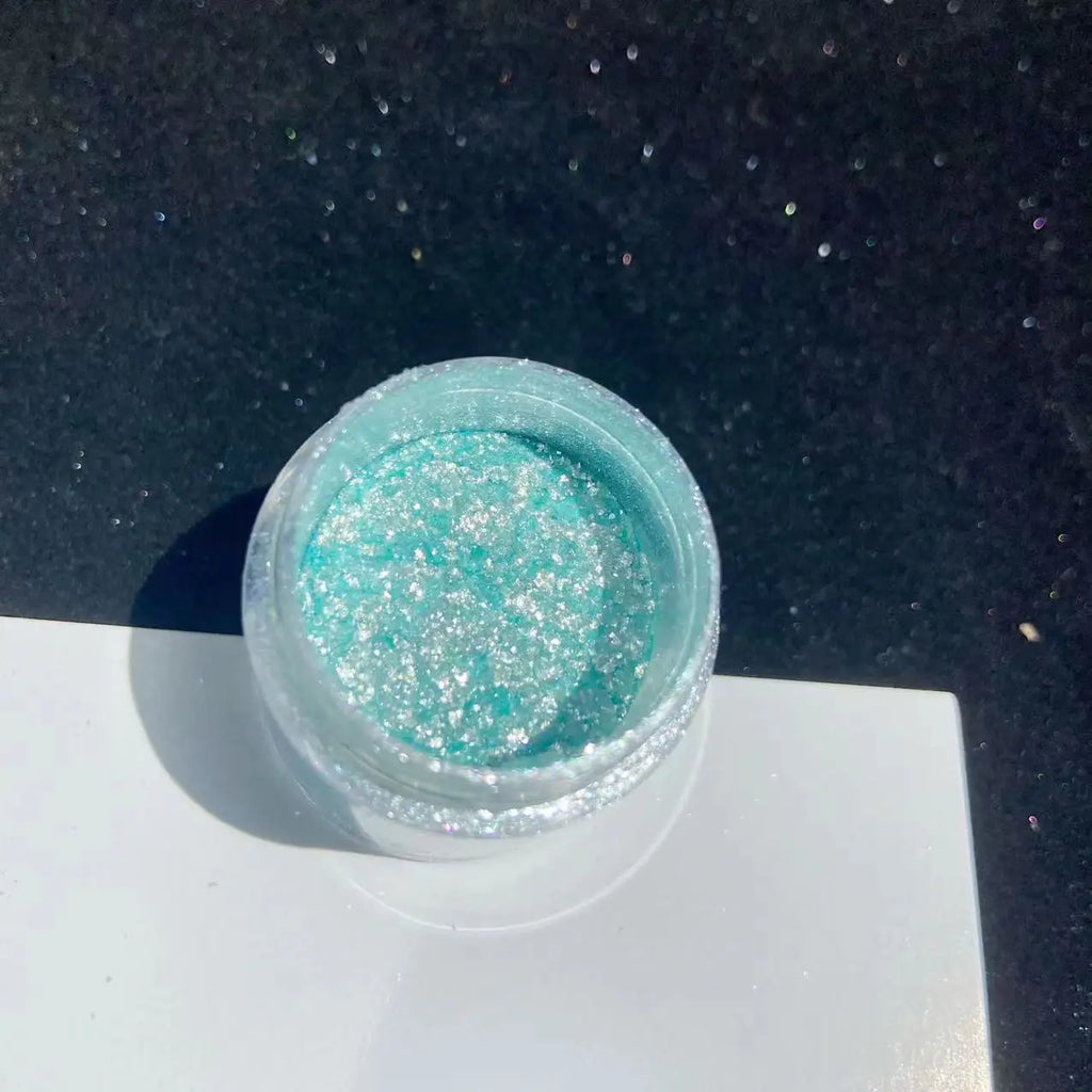 Sparkly Nail Glitter Powder Set - Rainbow Holographic Crystal Dust for Manicures & Nail Art