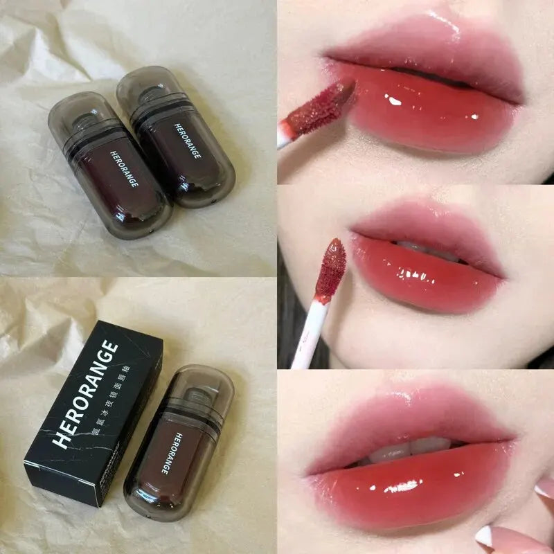 Moisturizing Lip Glaze & Night Mirror Set - Quick-Forming Lip Film