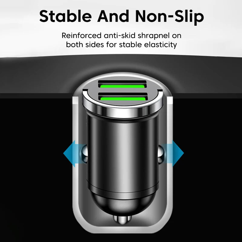 Dual USB Car Phone Charger 200W QC3.0 Fast Charging Cigarette Lighter Adapter